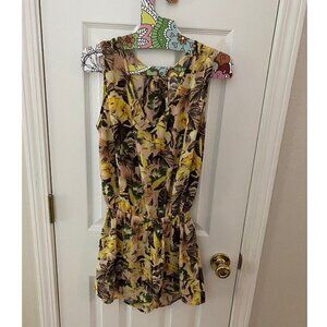 Shasa Tropical Floral Romper Size S